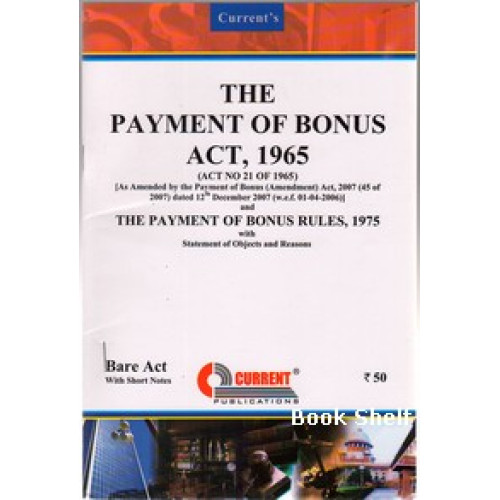 THE PAYMENT OF BONUS ACT 1965